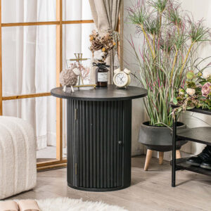 wohnli-moebel-suche-M24066283-1 Beistelltisch aus Massivholz Schwarz 50x49x50cm Holz Schwarz Nordlys Möbel Wohnzimmermöbel Beistelltische