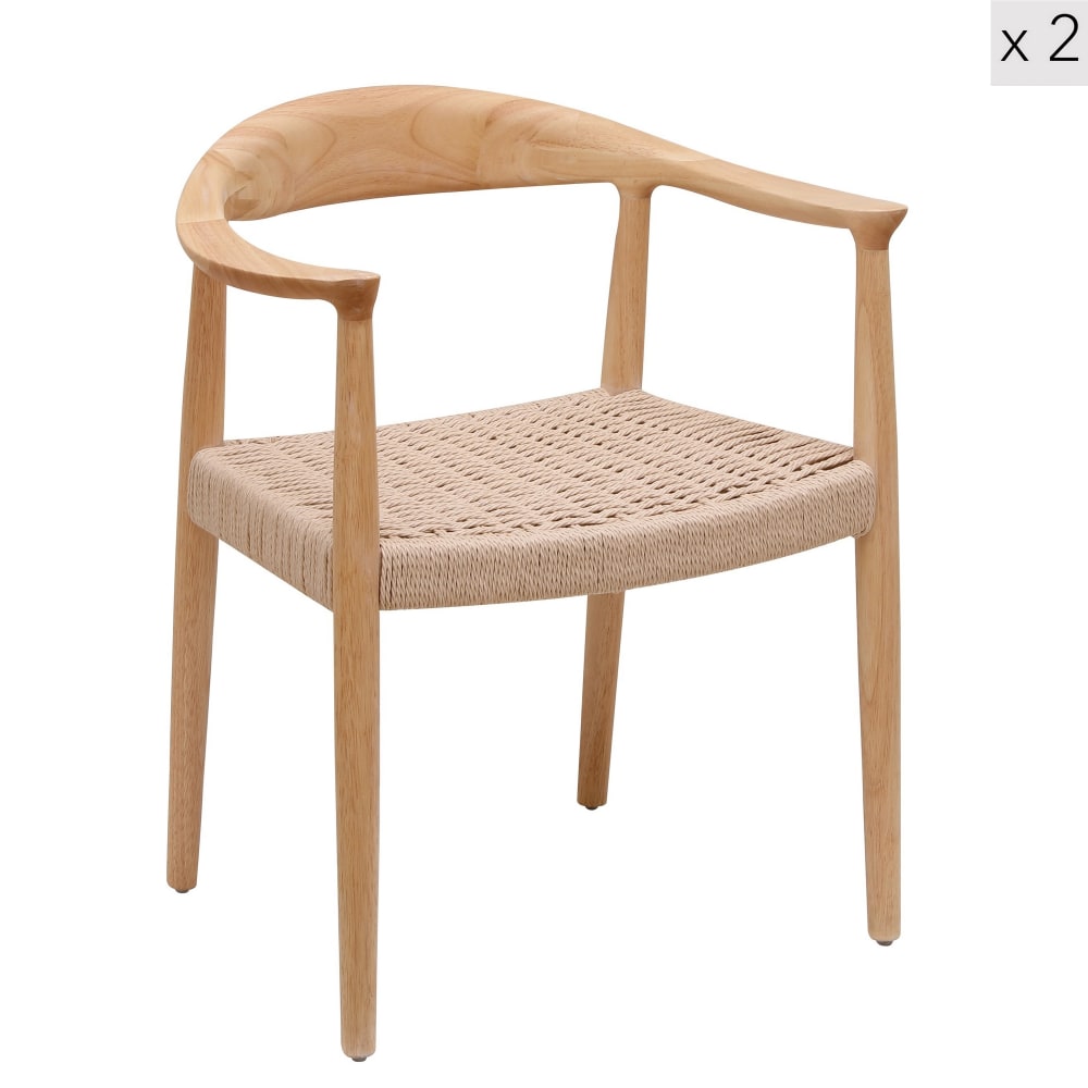 wohnli-moebel-suche-M24066369 Wohnli Möbelsuche - Esszimmerstühle (2er Set) aus Massivholz und Seil