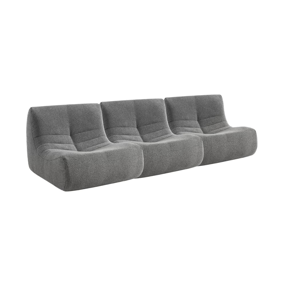 wohnli-moebel-suche-M24066879 Wohnli Möbelsuche - 3er-Set Sessel mit strukturiertem Bouclé-Bezug grau