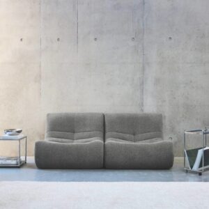 wohnli-moebel-suche-M24066885-1 2er-Set Sessel mit strukturiertem Bouclé-Bezug grau 91x72x105cm Stoff Grau sweeek Sofas und Sessel Sessel, Poufs und Fußbänke Sessel
