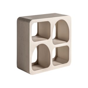 Bücherregal aus Mangoholz in hellbrauner Farbe 80x35x80cm 80x80x35cm Holz Braun Kodu Möbel Wohnzimmermöbel Regale