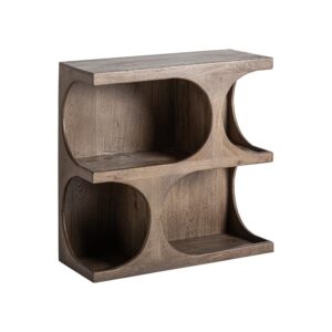 Bücherregal aus Mangoholz in brauner Farbe 90x40x90cm 90x90x40cm Holz Braun Kodu Möbel Wohnzimmermöbel Regale