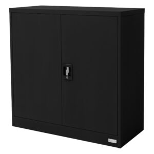 Wohnli Möbelsuche - Aktenschrank Metallschrank 90x40x90 cm Schwarz