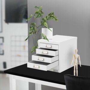 wohnli-moebel-suche-M24067673-1 Aktenschrank mit 5 Schubladen 28x38x33cm Weiß 28x33x38cm Metall Weiß ML-Design Möbel Büromöbel