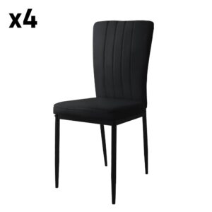 Wohnli Möbelsuche - 4er Set Esszimmerstühle aus Samt