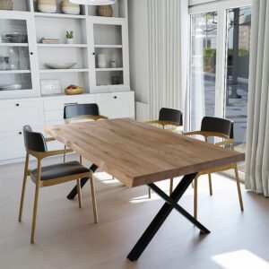 wohnli-moebel-suche-M24070551-1 Esstisch für 10 Personen aus massiver Eiche L200 200x75x100cm Holz Braun Weber industries Möbel Esszimmermöbel Esstische