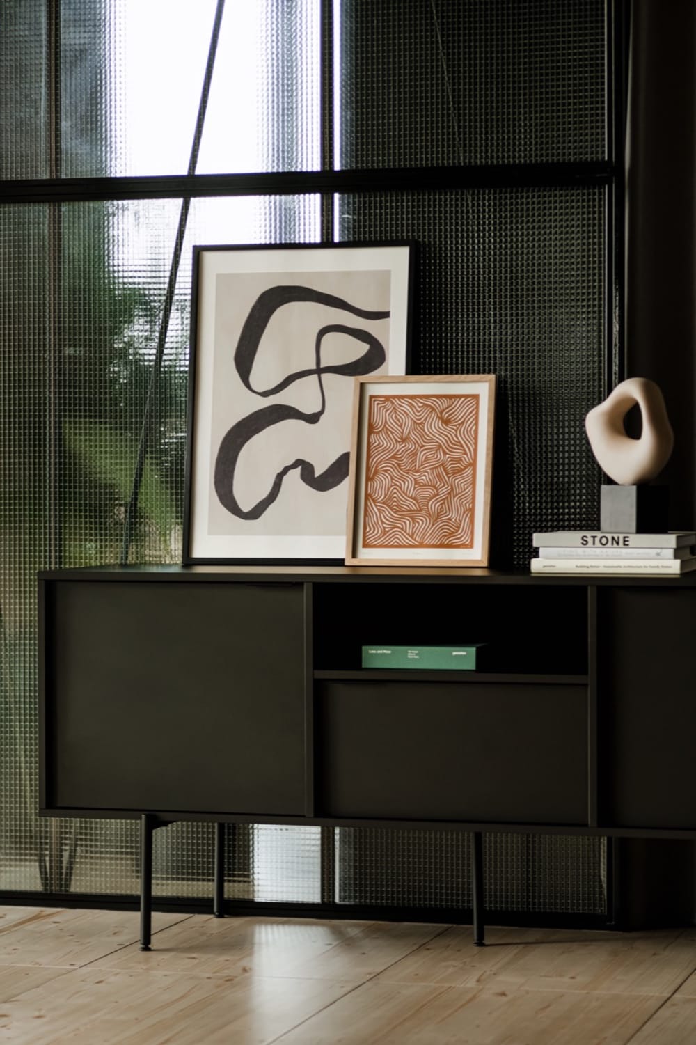 180x79x50cm Spanplatte Schwarz noo.ma Möbel Esszimmermöbel Sideboards, Highboards & niedrige Anrichten