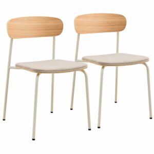 wohnli-moebel-suche-M24075118 Wohnli Möbelsuche - Set mit 2 stapelbaren beigen Holzstühlen