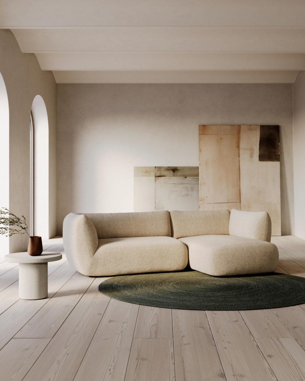 wohnli-moebel-suche-M24077327 Wohnli Möbelsuche - Sofa Beige Chaiselongue rechts 243x148 cm