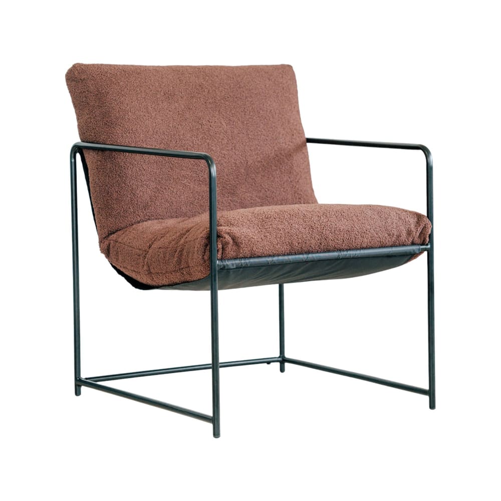 Wohnli Möbelsuche - Sessel aus braunem Stoff 92x67h75 cm