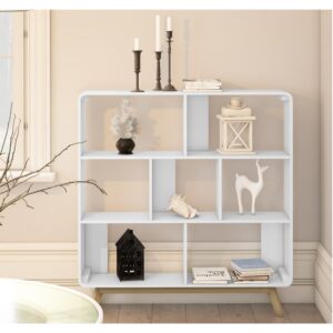 wohnli-moebel-suche-M24078983-1 Bücherregal weiß 29x126x122cm Spanplatte Weiß Loft24 Möbel Wohnzimmermöbel Bücherregale