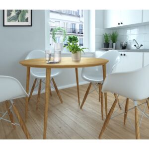 wohnli-moebel-suche-M24078998-1 Esstisch für 4 Personen in Holzoptik D100 cm 100x76x100cm Spanplatte Braun Loft24 Möbel Esszimmermöbel Esstische