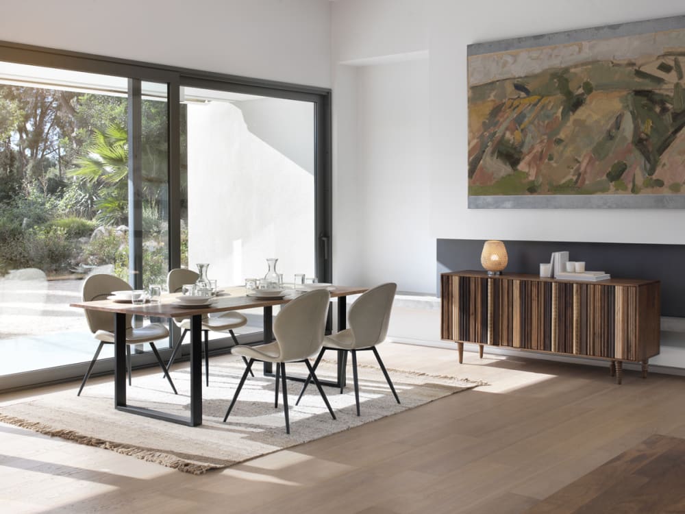 58x89x51cm Webpelz Beige GEESE HOME Möbel Esszimmermöbel Stühle