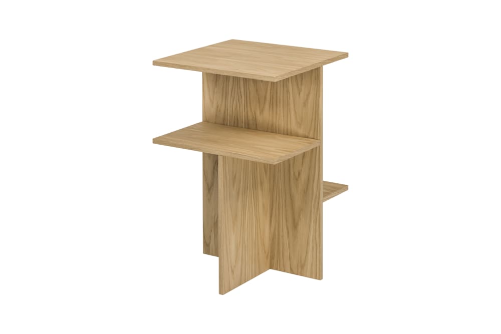 wohnli-moebel-suche-M24080828 Wohnli Möbelsuche - Beistelltisch mit Regalen aus Eichenfurnier