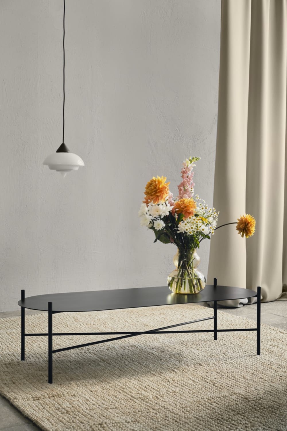 115x32x50cm Metall Schwarz noo.ma Möbel Wohnzimmermöbel Couchtische