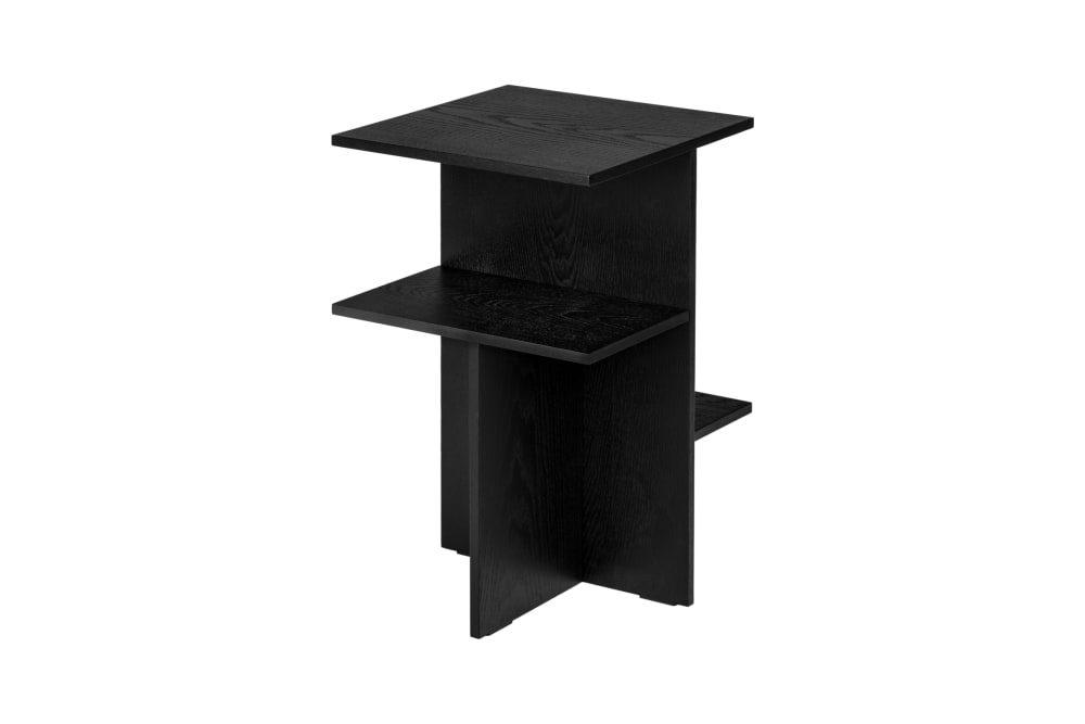 wohnli-moebel-suche-M24080881 Wohnli Möbelsuche - Beistelltisch mit Regalen aus Eichenfurnier