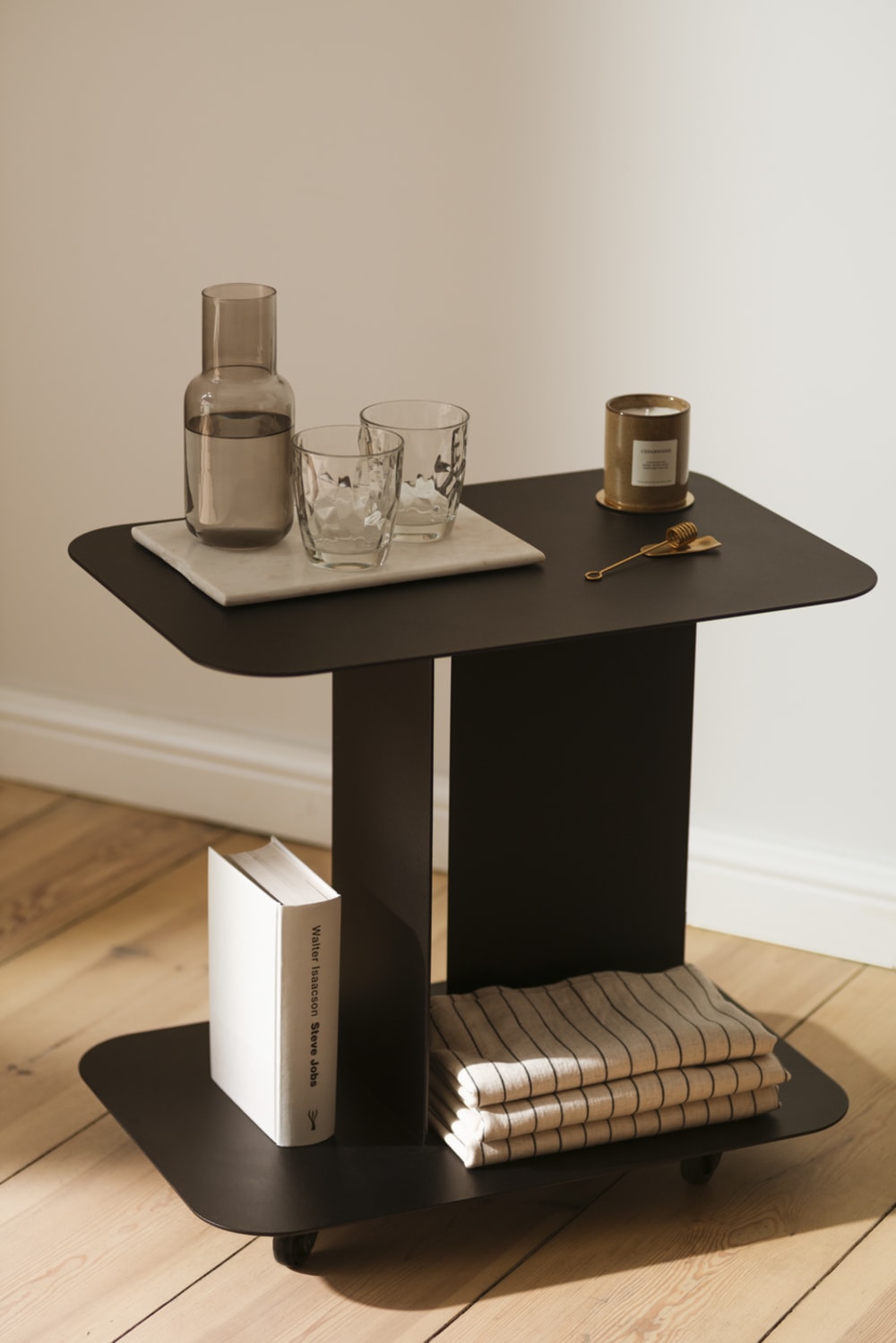 60x54x40cm Metall Schwarz noo.ma Möbel Wohnzimmermöbel Beistelltische