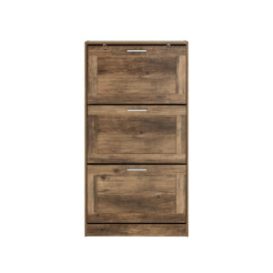 wohnli-moebel-suche-M24082087 Wohnli Möbelsuche - Schuhschrank mit 3 Klappen Holz Vintagebraun