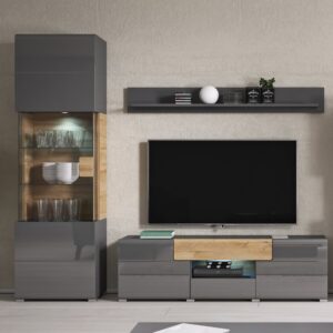 Grau und Holzoptik