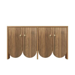 Wohnli Möbelsuche - Niedriges Sideboard aus geripptem Holz mit Türen