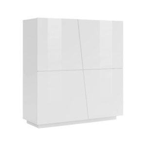 Wohnli Möbelsuche - Hochglanzweißes Sideboard in Holzoptik