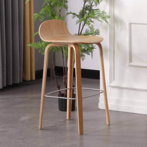 wohnli-moebel-suche-M24088322-1 Hochstuhl aus natürlichem Eichensperrholz 38x80x40cm Holz Braun Oviala Möbel Esszimmermöbel Stühle