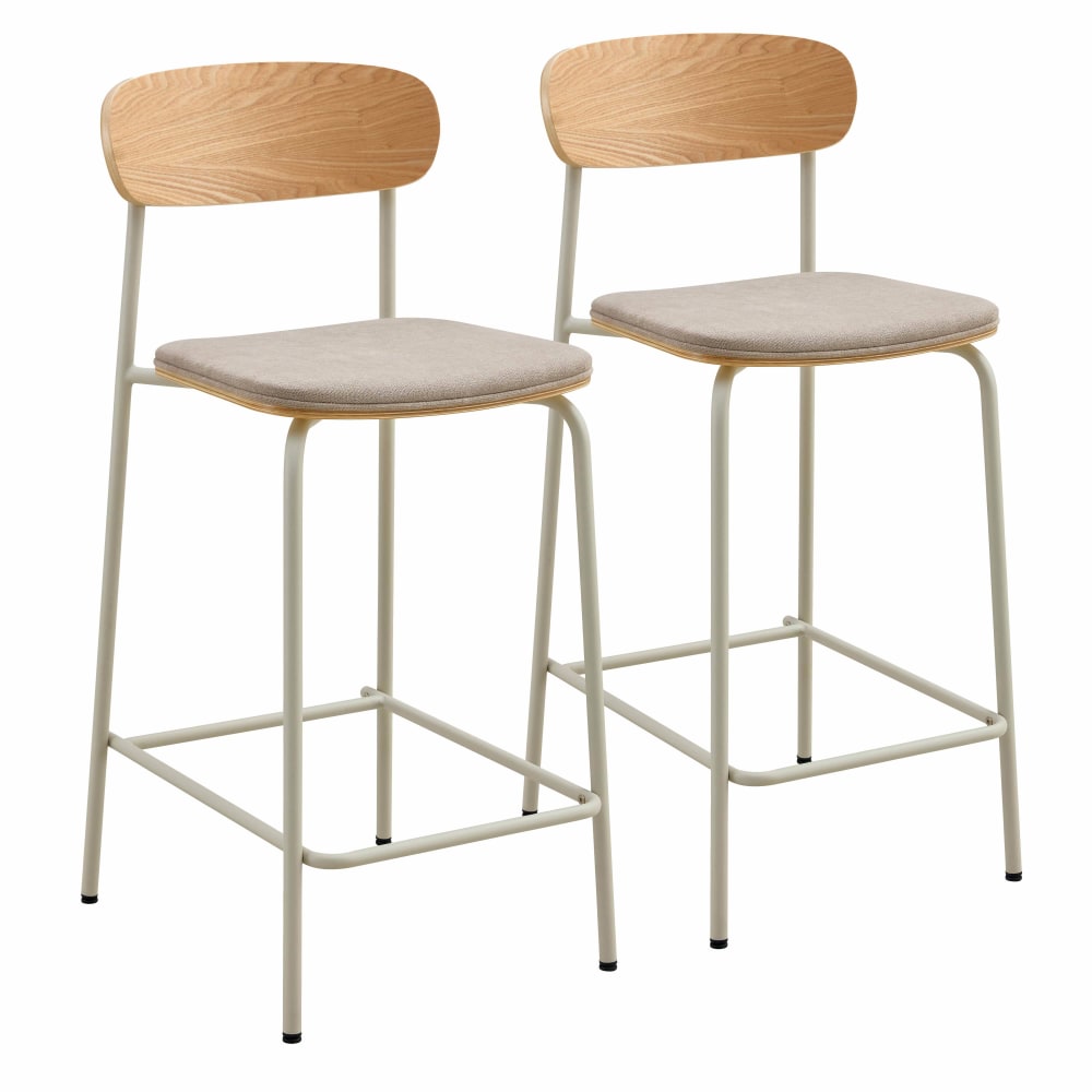 wohnli-moebel-suche-M24088327 Wohnli Möbelsuche - Set mit 2 beigen Hochstühlen aus Holz