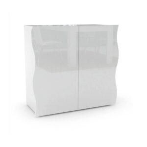 Wohnli Möbelsuche - Hochglanzweißes Sideboard in Holzoptik