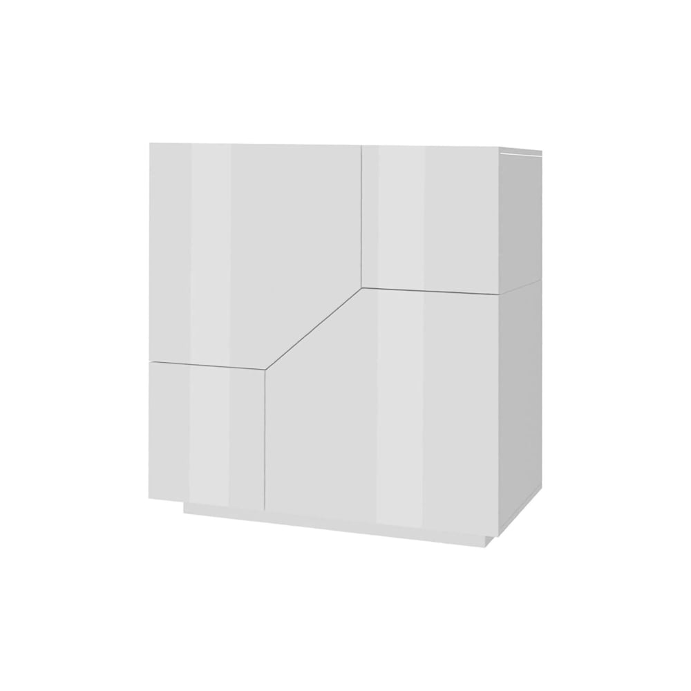 Wohnli Möbelsuche - Hochglanzweißes Sideboard in Holzoptik