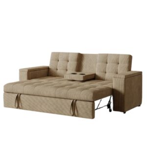 Wohnli Möbelsuche - 3-Sitzer-Schlafsofa aus beigem Cord