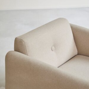 wohnli-moebel-suche-M24092009-1 Sessel mit massivem Eichenholzgestell und ecrufarbenem Stoffbezug 89x70x82cm Stoff Beige Tikamoon Sofas und Sessel Sessel, Poufs und Fußbänke Sessel