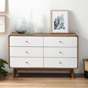 Holz- und Weißdekor - L120 cm