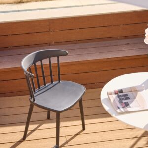 Esszimmerstühle (4er Set) aus Polypropylen Schwarz 42x75x47cm Harz Schwarz Nordlys Möbel Esszimmermöbel Stühle