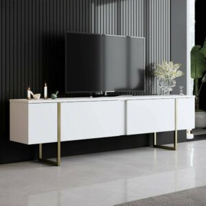 wohnli-moebel-suche-M24097089-1 goldener TV-Ständer in Holzoptik