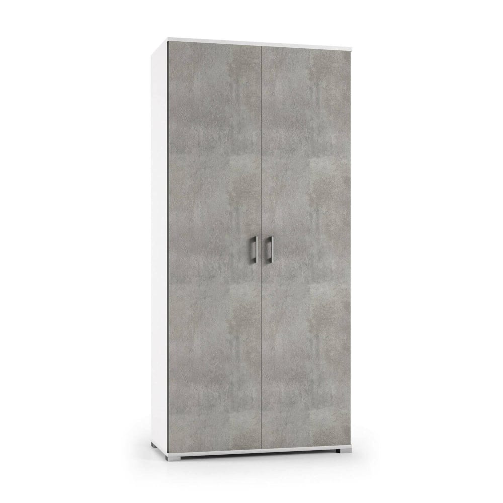 Wohnli Möbelsuche - Mehrzweckschrank 2 Türen mit Holzbeton-Effekt