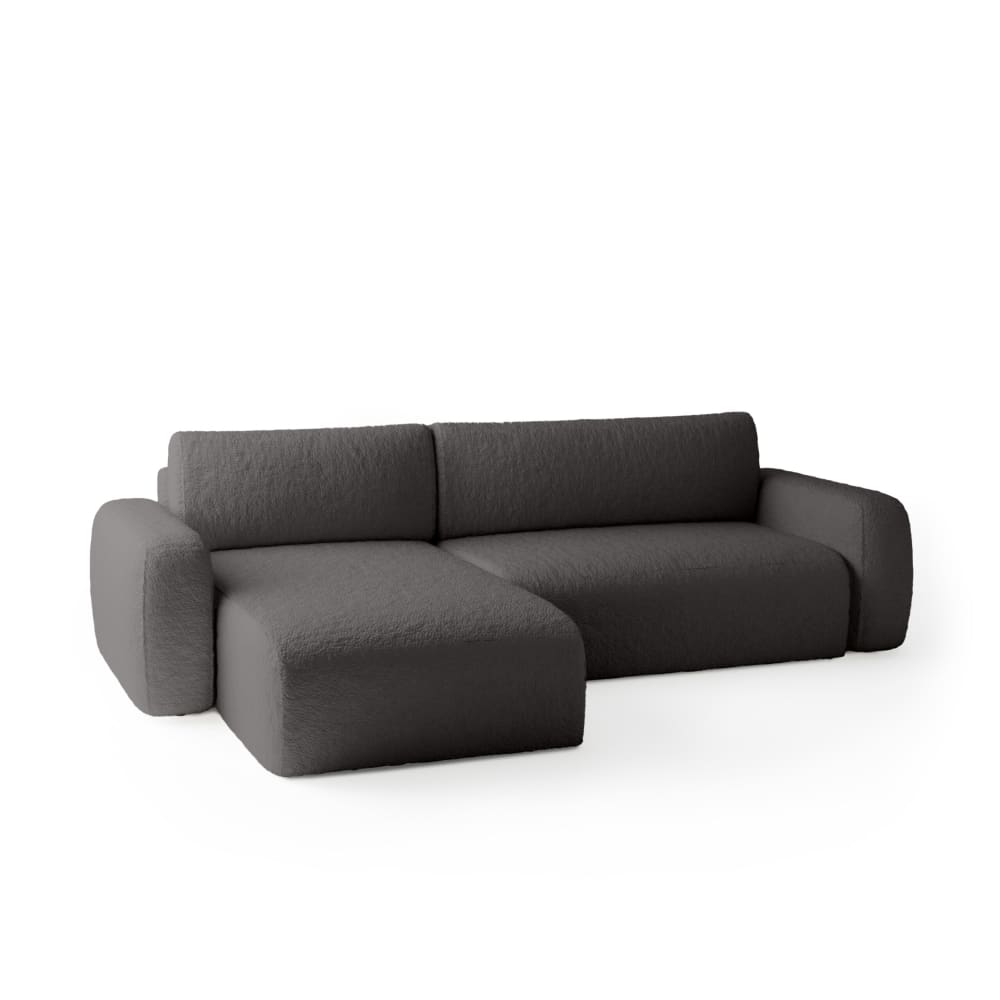 Wohnli Möbelsuche - Ecksofa aus Bouclé-Stoff 5 Sitzer