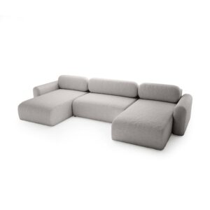Wohnli Möbelsuche - Ecksofa aus Bouclé-Stoff 6 Sitzer