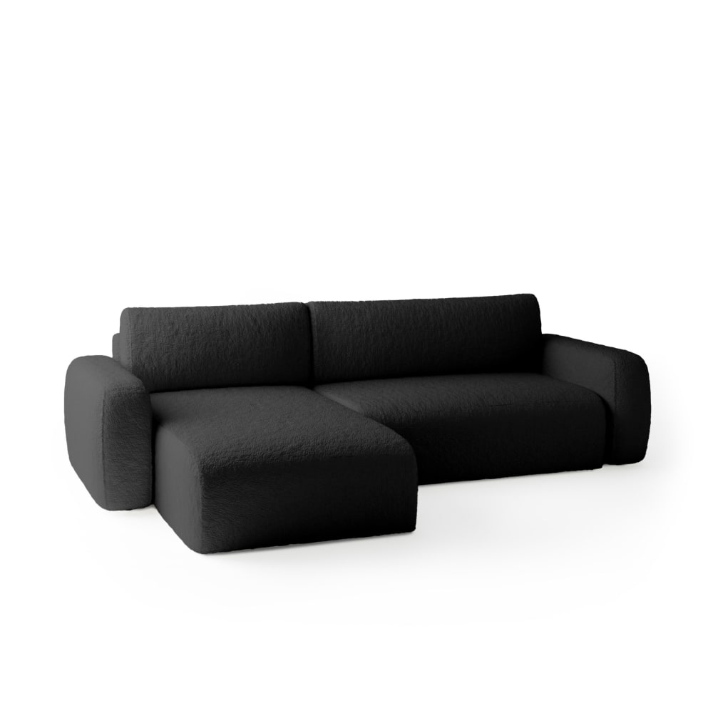 Wohnli Möbelsuche - Ecksofa aus Bouclé-Stoff 5 Sitzer