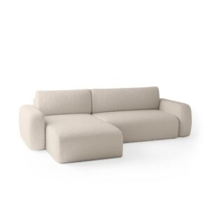 Wohnli Möbelsuche - Ecksofa aus Bouclé-Stoff 5 Sitzer