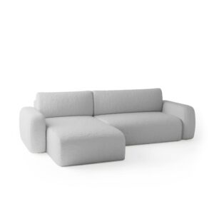Wohnli Möbelsuche - Ecksofa aus Bouclé-Stoff 5 Sitzer