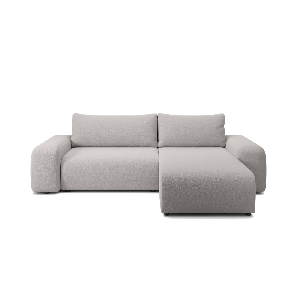 wohnli-moebel-suche-M24097890 Wohnli Möbelsuche - Ecksofa aus Bouclé-Stoff 4 Sitzer Hellgrau