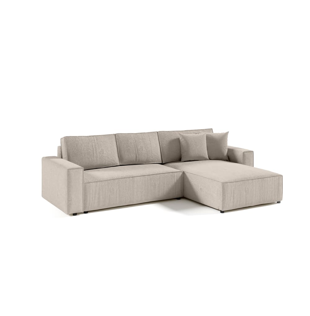 Wohnli Möbelsuche - Ecksofa mit Cordbezug 5 Sitzer
