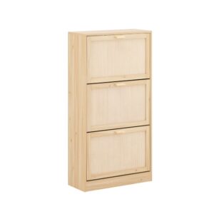 wohnli-moebel-suche-M24098773 Wohnli Möbelsuche - Schuhschrank mit 3 türen holzfarbe 24x59.99x118.01cm funktional