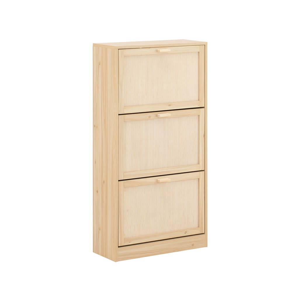 wohnli-moebel-suche-M24098773 Wohnli Möbelsuche - Schuhschrank mit 3 türen holzfarbe 24x59.99x118.01cm funktional