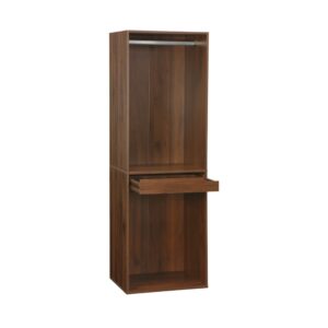 Modul begehbarer Kleiderschrank nussbaumfarben 60x180x45cm Spanplatte Braun sweeek Möbel Schlafzimmermöbel Kleiderschränke