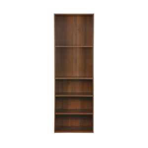 Ankleidemodul mit 5 Regalen Farbe Walnuss 60x180x45cm Spanplatte Braun sweeek Möbel Schlafzimmermöbel Kleiderschränke