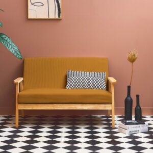 114x73x69cm Holz Braun sweeek Sofas und Sessel Sofas 2-Sitzer-Sofas & 3-Sitzer-Sofas