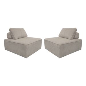 wohnli-moebel-suche-M24099724 Wohnli Möbelsuche - 2er-Set Sessel ohne Armlehne mit Cord- Bezug hellgrau