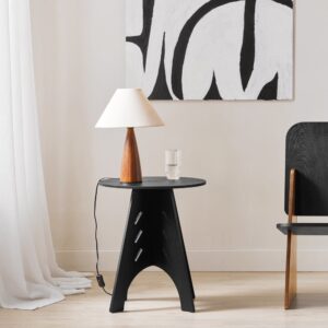 36x55x36cm Spanplatte Schwarz SoBuy Möbel Wohnzimmermöbel Beistelltische