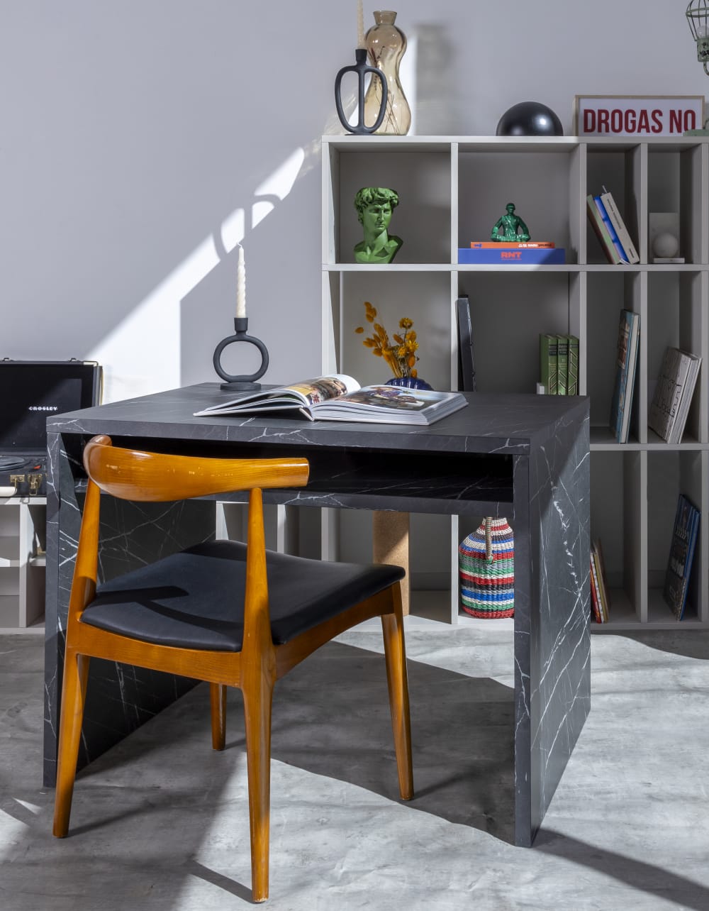 schwarzer Marmor-Effekt